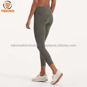 Mallas de mujer ajustadas lisas en blanco con servicios OEM en color sólido, mallas de gimnasio estirables de alta calidad para mujer, ropa deportiva - Product Image 3