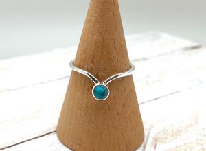 Anillo de Compromiso y Matrimonio con Piedra Turquesa, Joyería de Plata de Ley 925 para Mujer, Estilo Boho, Tendencia, Hecho a Mano, Regalo - Product Image 4