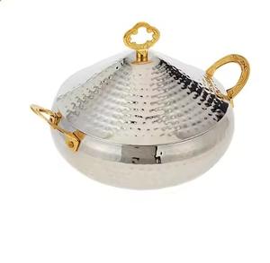 Plato para Servir Comida, Cazuela de Acero Inoxidable, para Mesa de Comedor, con Base Impresa en Esmalte, para Servir Comida Caliente en Bodas - Product Image 4