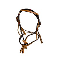 Bridon pour cheval en cuir véritable 100% robuste avec cristaux, diamants, strass, quincaillerie en acier inoxydable, rembourrage confortable et réglable