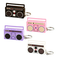 Mini radio rétro en gros avec enregistreur vocal 15s, pendentif pour sac, breloque, cadeau