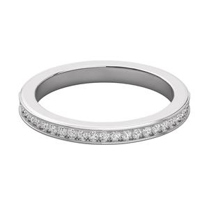 แหวนทองคำขาวชุบ925เงิน VVS Moissanite เพชรของขวัญแต่งงานแหวนวงผู้หญิงจากผู้ส่งออกอินเดีย - Product Image 5