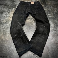 Premium 100% coton biologique hommes jeans personnaliser en détresse élégant pantalon évasé haute qualité respirant lavé Denim pantalon