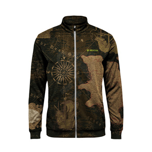 Sweat à capuche numérique personnalisé pour hommes avec fermeture éclair col haut Streetwear OEM veste brodée camouflage avec fermeture éclair délavée à imprimé tech - Product Image 1