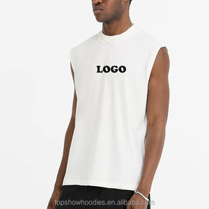 เสื้อกล้ามคอตตอนสำหรับผู้ชายแบบถักสไตล์ลำลองสำหรับเพาะกายทำจากผ้าฝ้าย100% ระบายอากาศได้ดี - Product Image 3