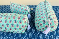 Pochette de maquillage pour femme en coton à imprimé floral matelassé, fermeture éclair durable, style vintage, organisateur de cosmétiques de haute qualité, rangement pour maquillage