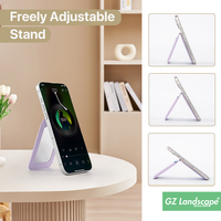 Porte-cartes de téléphone pour femmes Cadeau promotionnel Logo personnalisé Miroir de maquillage Slim Pu Leather Strong Phone Stand Magnetic Wallet