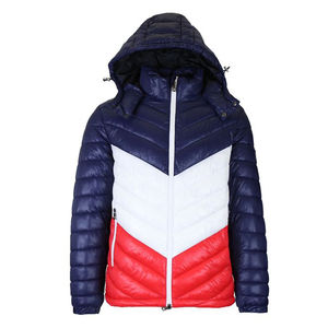 Vente en gros de veste en duvet avec logo personnalisé pour hommes, hiver, bombardier de fitness, doudoune noire avec capuche, tissu en toile solide de style urbain - Product Image 1