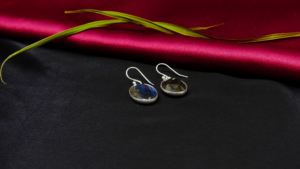 Boucles d'oreilles en argent Labradorite fiançailles mariage porter des pierres précieuses en argent sterling 925 plaqué or pour femmes - Product Image 5
