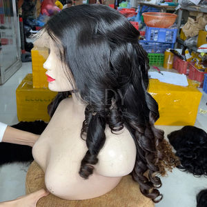 100% prix de gros vietnamien perruques de cheveux crus rebondissants perruques de cheveux humains HD Frontal 13*6 dentelle vierge cuticule cheveux - Product Image 5