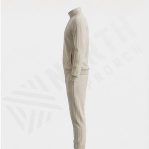 Custom Logo Mens Fleece Slim Fit Tracksuit Breathable <b>Hoodie</b> Jogger Pants Two Piece Sweatsuit Winter Gym Fitness <b>Running</b> Set - Product Image 3