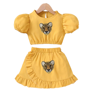 Conjunto de ropa y falda para chicas adolescentes de verano, conjunto de ropa de cumpleaños para niños, conjuntos de ropa para niños - Product Image 2