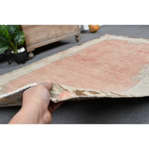 Vintage 4.8ft X 8.1ft Turc Oriental Tapis Beige Rose Classique Patchwork Conception Laine Matériel Latex pour Exposition Décor À La Maison - Product Image 4