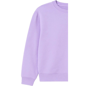 Sweat-shirt à col rond en polaire respirant brodé uni pour femme, écologique, hiver, devant violet pur, coupe-vent - Product Image 6