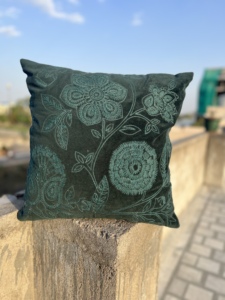 Luxury Decorative Sustainable Azo Free 45x45 Cm Beautifully Embroidered Cotton Cushion Covers at Best Wholesale Prices - Product Image 2