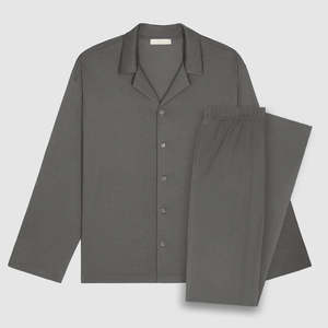 Ensemble de pyjama à manches longues en coton biologique pour homme, pyjama durable, vêtement de nuit personnalisé à boutons - Product Image 5