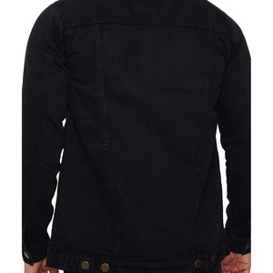 Veste en jean d'hiver régulière élégante pour hommes avec logo personnalisé imprimé de haute qualité 100% coton avec lavage personnalisé Logo avant - Product Image 2