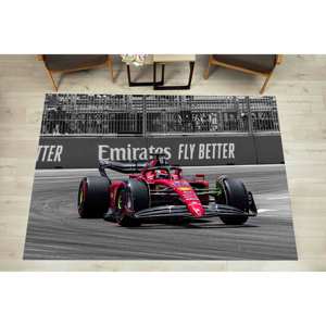 Tapis de voiture Ferrari F1 : Tapis rond pour salon, décoration de chambre de garçon, tapis doux non tissé - Product Image 3
