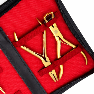 Hair <b>Extension</b> Tools Kit Includes Micro <b>Bead</b> Pliers Curved Pliers Loop Tool Scissors Professional Salon DIY Use - Product Image 4