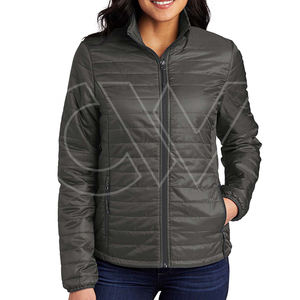 Nueva Chaqueta Bomber Acolchada Casual de Invierno para Mujer 2024 al por Mayor Personalizable con Cuello Alto y Acolchado Cálido - Product Image 1