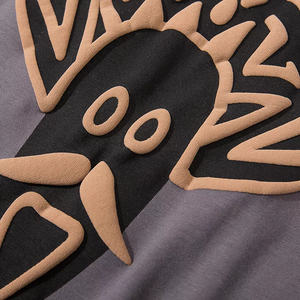 Camiseta extragrande de diseño personalizado para hombre, 300g/m2, algodón pesado, hombros caídos, ajuste cuadrado, tela de punto imprimible OEM - Product Image 6