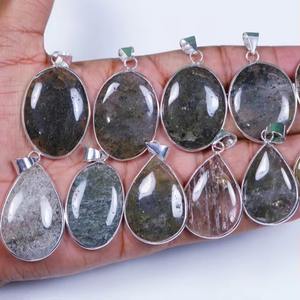 <b>Top</b> Quality Amazing Natural Garden Quartz High Quality Loose Gemstone Silver <b>Overlay</b> Bezel Pendant Fashion pendant for womens - Product Image 2