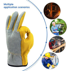 Gants de sécurité industrielle robustes de qualité supérieure en cuir de vachette fendu en peau de mouton Certifié CE CATll Résistance à la chaleur - Product Image 5