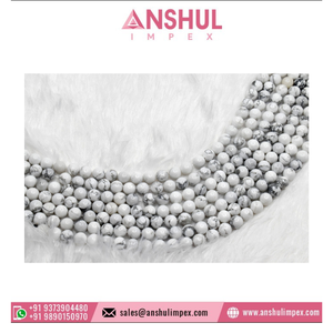 Howlite 8mm Round <b>Beads</b> <b>Crystal</b> Lampwork & Glass Loose <b>Beads</b> From India for Bulk Buyers - Product Image 5