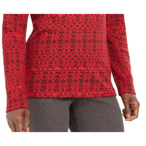 Karen Scott Top casual invernale da donna con stampa Fair Isle e collo a lupetto, rosso, taglia piccola - Product Image 3