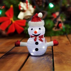 Pupazzo di neve a LED da interno pieghevole a batteria 30x28cm (GSC 204625012) - Product Image 3
