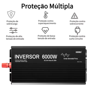 Inversor de Onda Sinusoidal Pura HOULI Power, 12v 220v 3000w 4000w 5000w 6000w 2000w, Inversor Solar Conectado a la Red - Product Image 2