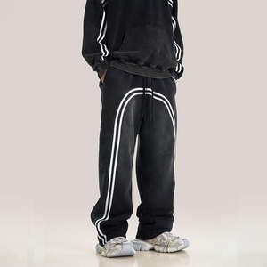 ชุดวอร์มพิมพ์ลายสกรีนและฟอกสี คุณภาพพรีเมียม ผ้าฝ้ายฟลีซ 100% สำหรับผู้ชาย น้ำหนักเบา สไตล์สตรีทแวร์ - Product Image 3