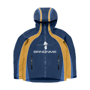 Chaquetas Personalizadas de Alta Calidad para Hombre, Estilo Urbano, Cortavientos, con Cierre Frontal, Bloques de Color, Ribetes Elásticos, 100% Nailon - Product Image 3