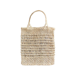 Bolso de yute tejido a mano Bolso de hombro de fibra natural ecológico y elegante para compras Viajes de playa y uso diario - Product Image 1
