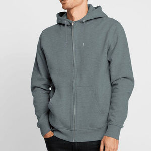 Veste zippée à capuche pour homme, coupe carrée, effet délavé soleil, grammage lourd 500 g/m², personnalisable par le fabricant, qualité économique, meilleur OEM pour hommes - Product Image 1