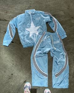 OEM Custom Windbreaker Suit Two Piece Set Zip up <b>Jacket</b> Sweatsuit Nylon Zipper Tracksuit Windbreaker Track Suit - Product Image 1