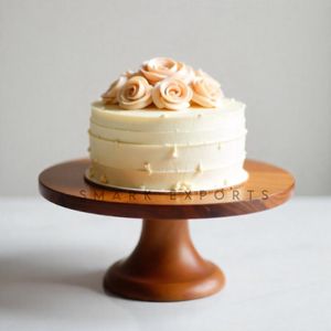 Exhibidor de Pasteles de Madera Maciza de Grado A, Bandeja de Pedestal Hecha a Mano, Elegante Decoración para Mesa de Postres, Herramientas para Pasteles - Product Image 5