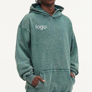 100% Cotton Heavyweight 450G <b>Oversized</b> Washed <b>Hoodie</b> <b>for</b> <b>Men</b> with Pocket Winter Fashion Digital Printing - Product Image 1