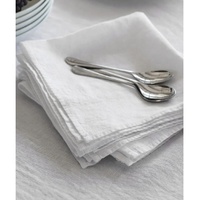 Serviettes de table en coton pur couleur crème de qualité supérieure faites à la main, douces et confortables, réutilisables et durables pour les réceptions de mariage