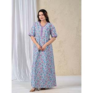 Camisón de Algodón Gris Cómodo para Mujer, Tejido de Popelina Suave, Cierre con Botones o Cordón, Talla XS, para Ropa de Dormir de Verano - Product Image 6