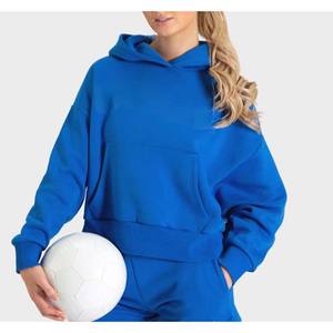 Sudadera con capucha de mujer de gran tamaño con puños acanalados personalizados de fabricante OEM, sudaderas con capucha transpirables para mujer - Product Image 1