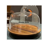 Lot de 2 Serveurs à gâteaux de différentes tailles avec couvercle de forme ronde Couleur argent Serveur de dates pour collations avec couvercle en vrac