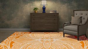 Pila de lana de corte medio anudada a mano patrón abstracto estilo persa respetuoso con el medio ambiente antideslizante PET Friendly juego de alfombras para vivir - Product Image 4