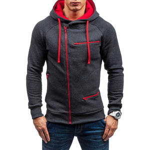 Sudadera con capucha de hombre con logotipo personalizado Sudadera con capucha lisa con bolsillo y cremallera múltiple Abrigo deportivo e informal para hombre Sudadera con capucha para hombre - Product Image 6