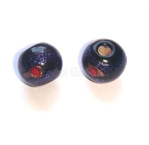 Perles de verre élégantes de qualité supérieure pour la fabrication de bijoux perles de travail accessoire de Bracelet en or noir bleu blanc motifs clairs décoration - Product Image 5