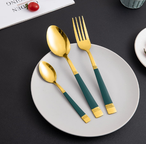 Ustensiles de cuisine de style moderne haute vente couverts de table louche finie en argent couverts fourchette couteau cuillère couverts - Product Image 5