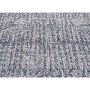 Tapis en laine et soie noué à la main Entropy Blue, style bohème, motif abstrait rectangulaire pour la maison et le couloir SKWS-129 - Product Image 3