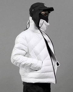 Vente en gros coupe-vent de haute qualité Oem pour homme, veste cargo Techwear noire pour homme, manteau multi-poches, veste personnalisée Lettermen - Product Image 3