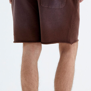 Personnalisable 100% coton lavage à l'acide Sweat Shorts High Street Style Solid Pattern Mid Waist Créez votre idée - Product Image 6