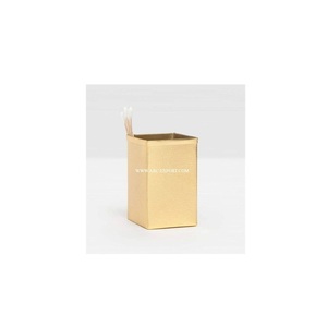 Cubo de basura decorativo hecho a mano con acabado de Color dorado para sala de estar, oficina, Hotel, cubo de basura elegante, accesorio hecho a mano - Product Image 5